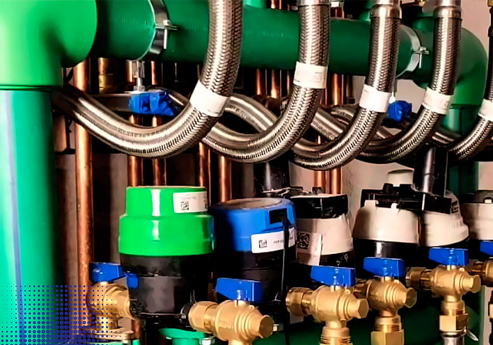 Batería de contadores de Agua